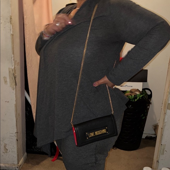 Love Moschino Black and Gold Crossbody Bag - Picture 8 of 10